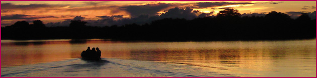 Sonnenuntergang am Juma Lake